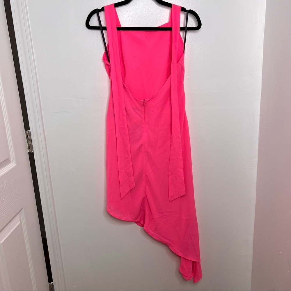 NBD Hot Pink Jacki Asymmetrical Midi Dress - Picture 4 of 8